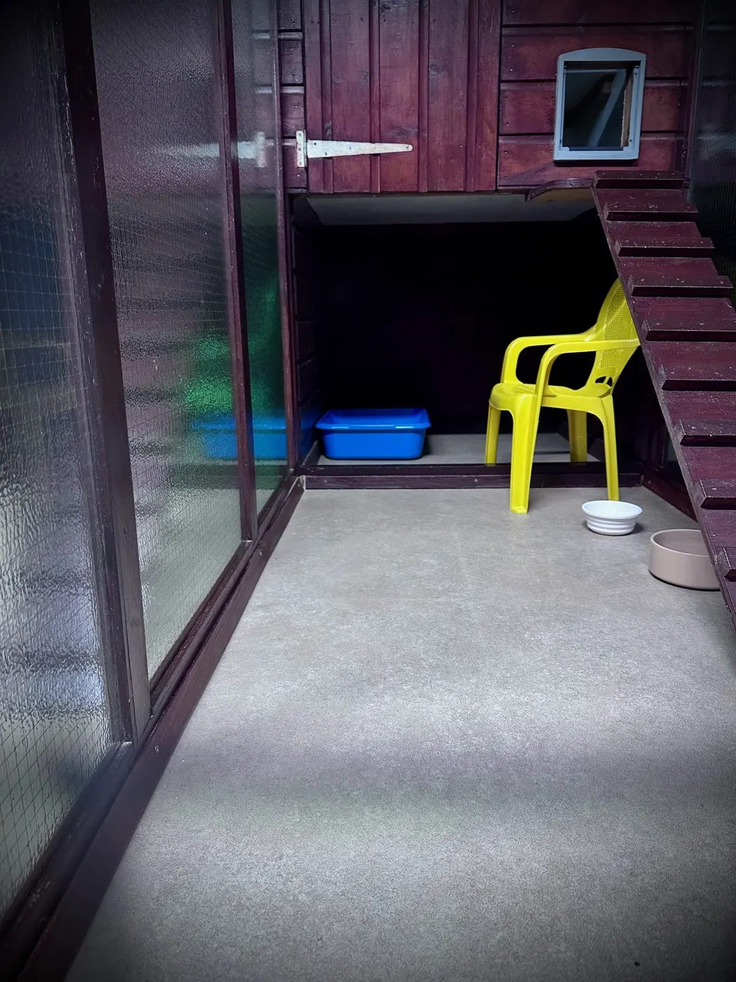 A private accommodation space inside Woodside Cattery